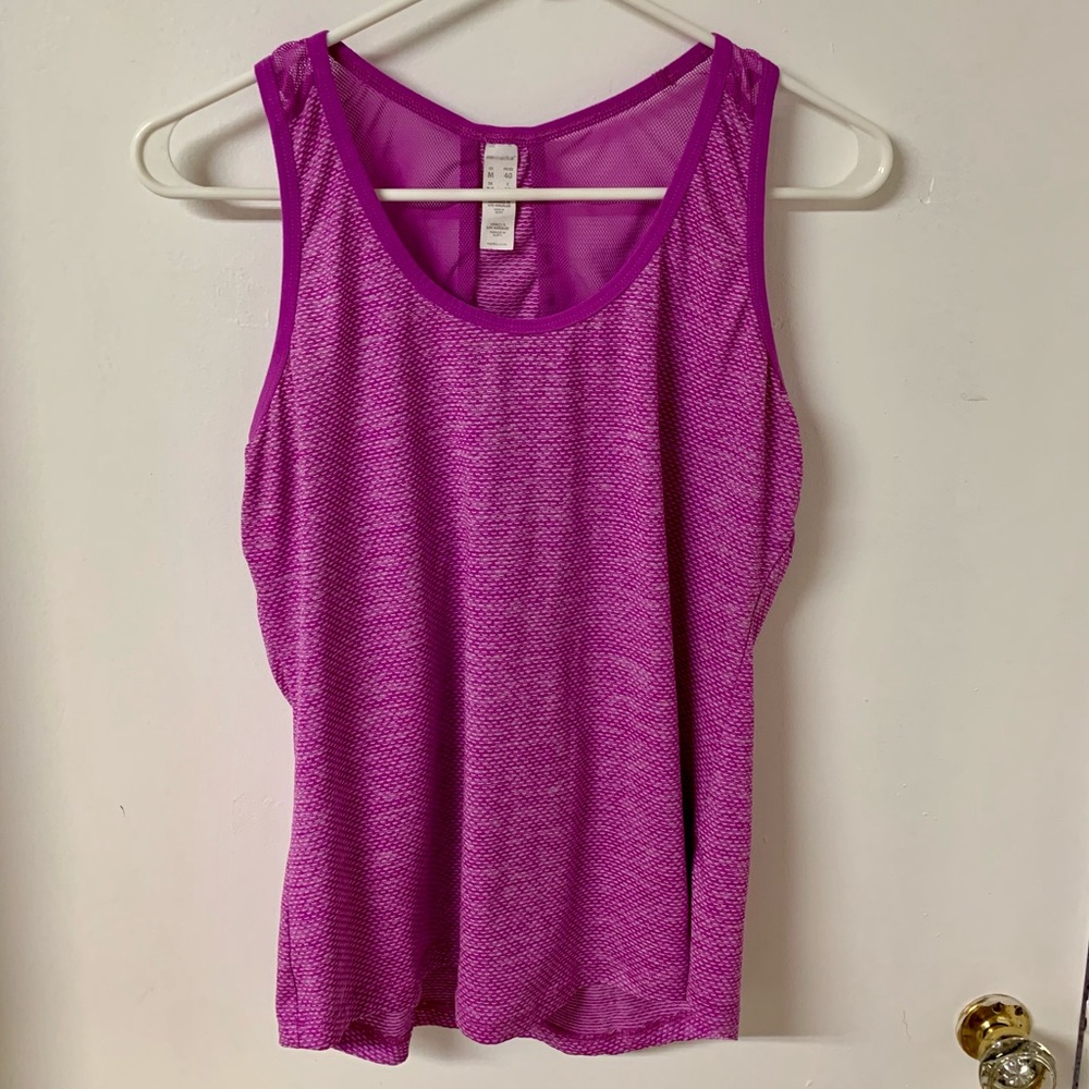 New Vivid Purple Athletic Mesh Tank Top